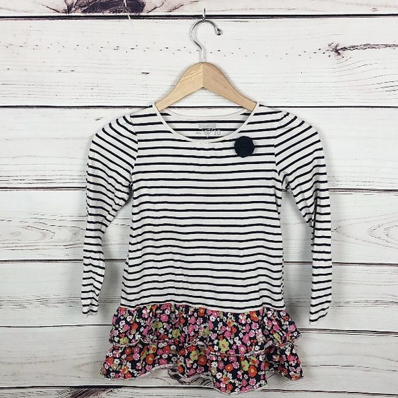 Oshkosh B’gosh Stripe Long Sleeve Dress Age 10 - Picture 1 of 5